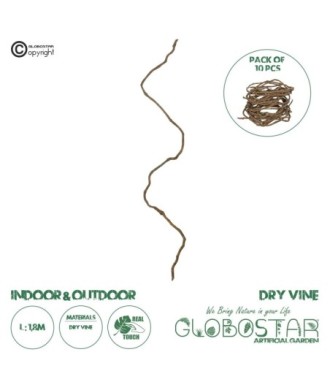 GloboStar® Artificial Garden DRY VINE 21067 Τεχνητό Διακοσμητικό Κλαδί Ξηρό Αμπέλι Μ8 x Π8 x Υ180cm - Σετ 10 τμχ